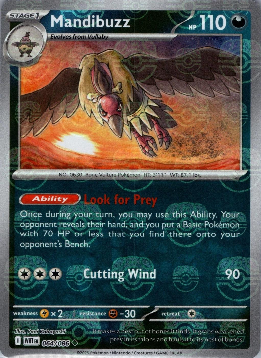 White Flare Mandibuzz [Master-Ball] Pokémon card